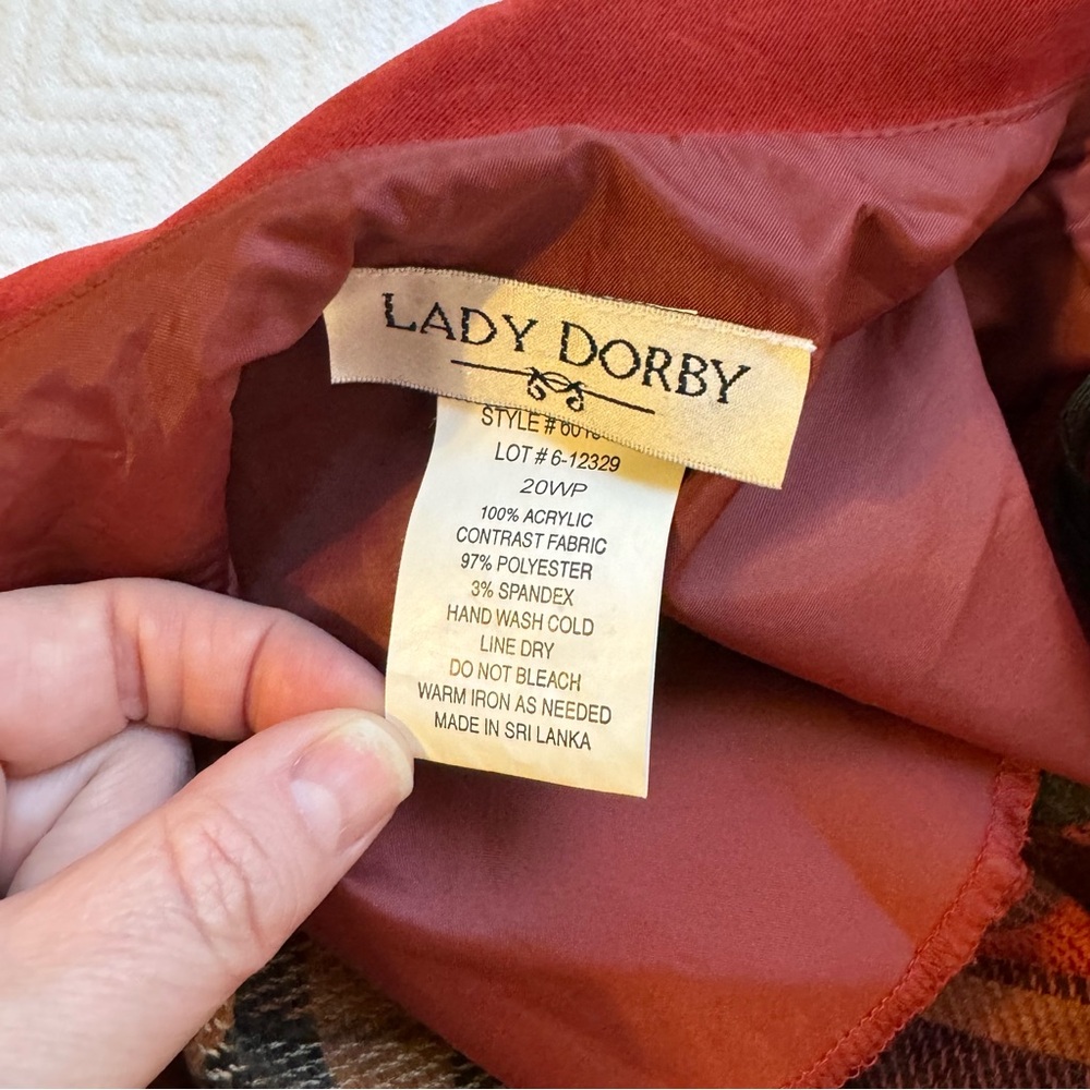 Lady Dorby Tweed Style Jacket plaid size 20WP - Picture 6 of 8